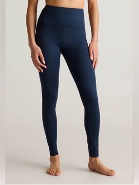 Quince Navy High Rise Leggings